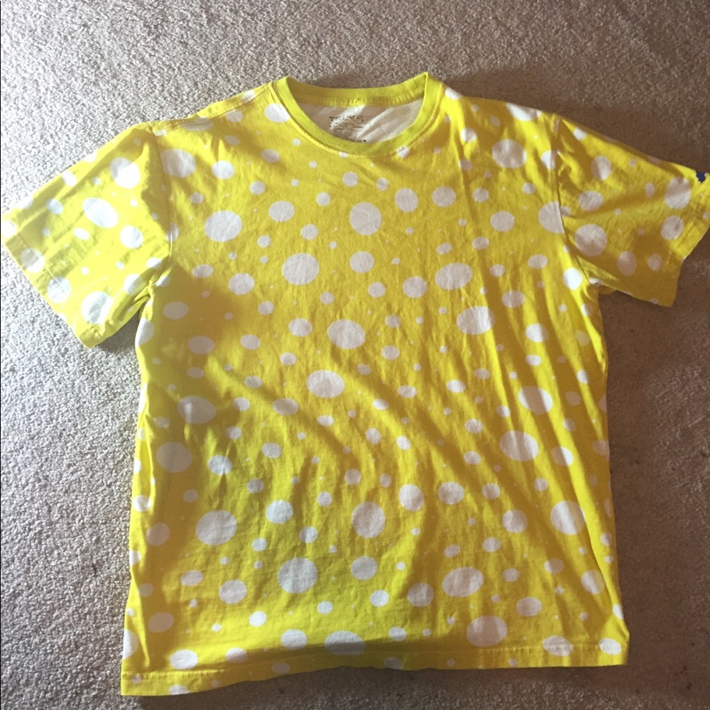 Yellow Polkadot Trunk Fit Shirt